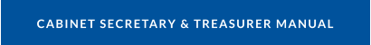 CABINET SECRETARY & TREASURER MANUAL